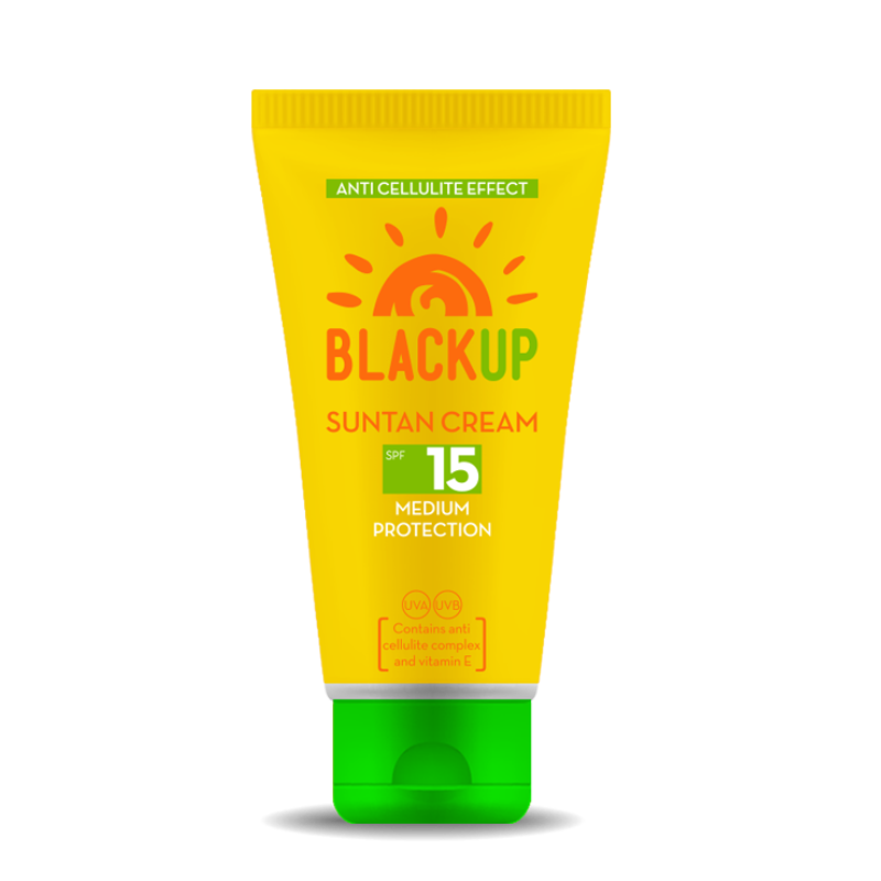Black Up Крем за сончање со антицелулитен ефект SPF 15, 150 ml