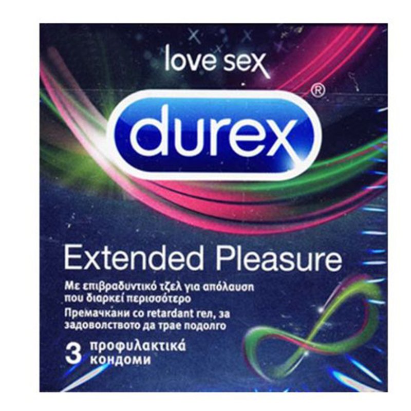DUREX Extended Pleasure Презервативи, 3 парчиња